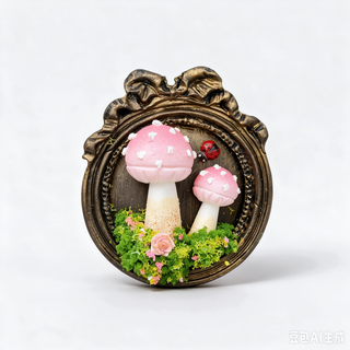 Mini Frame · Blush Dot Round